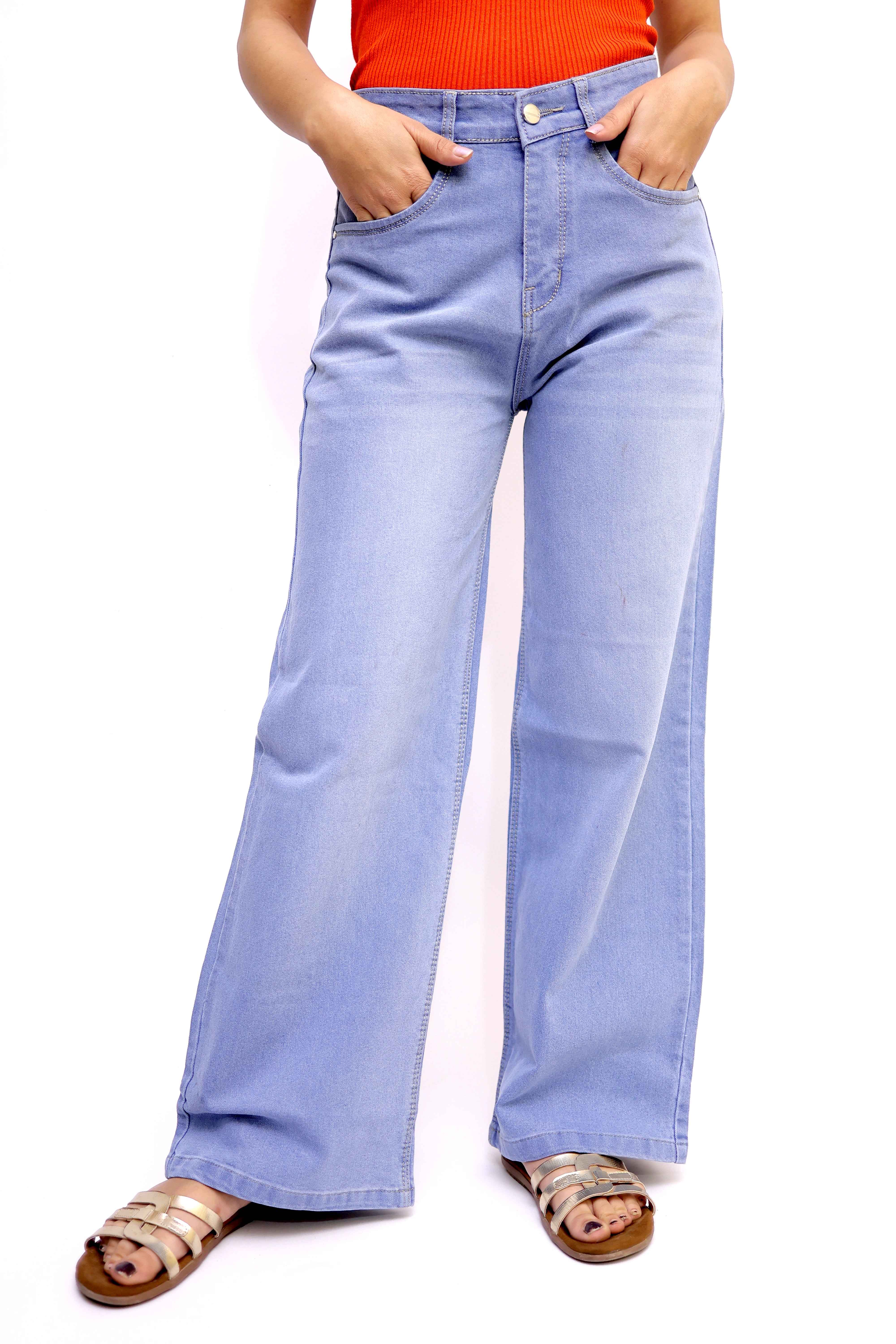 Royal Blue Wide-Leg Denim