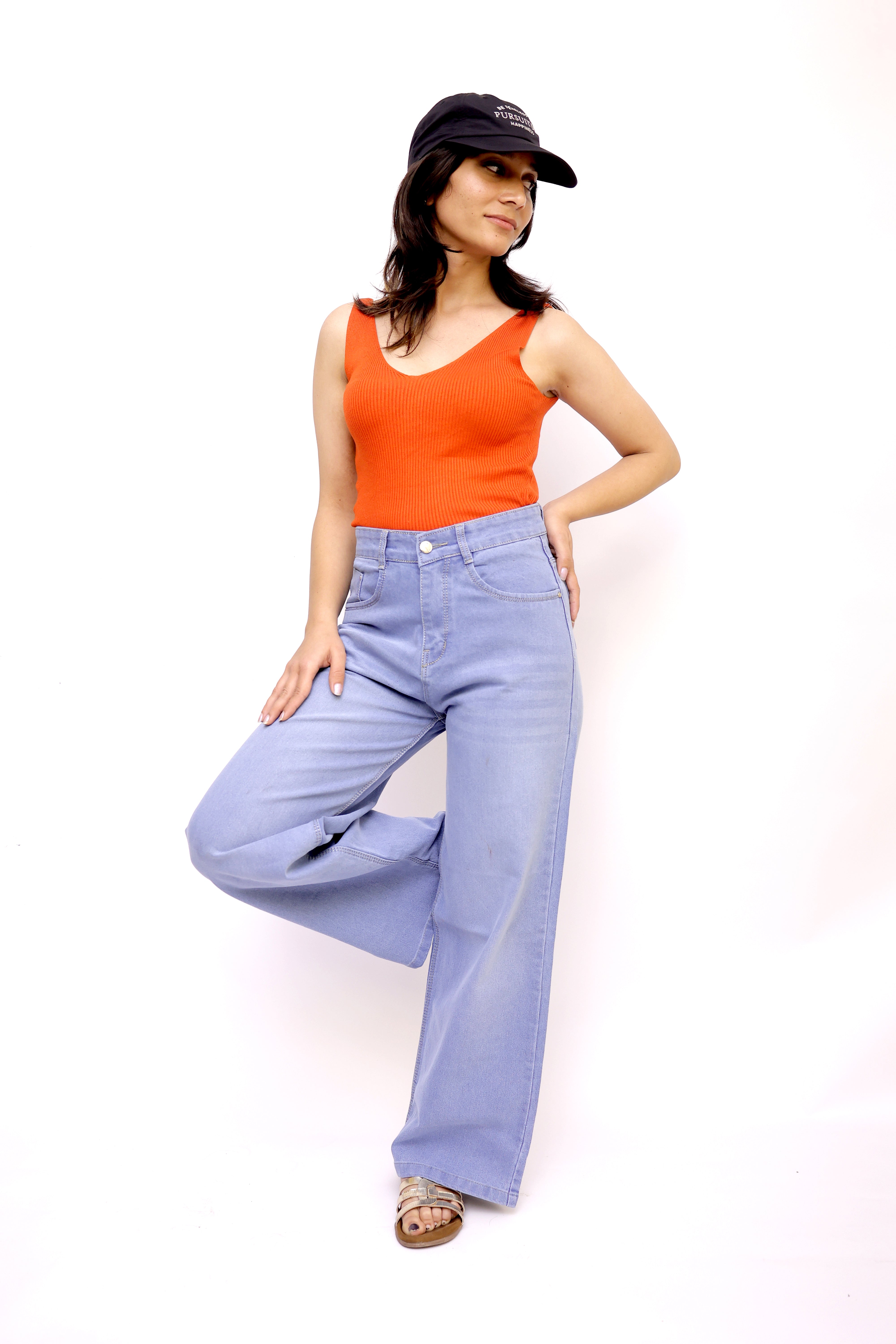 Royal Blue Wide-Leg Denim