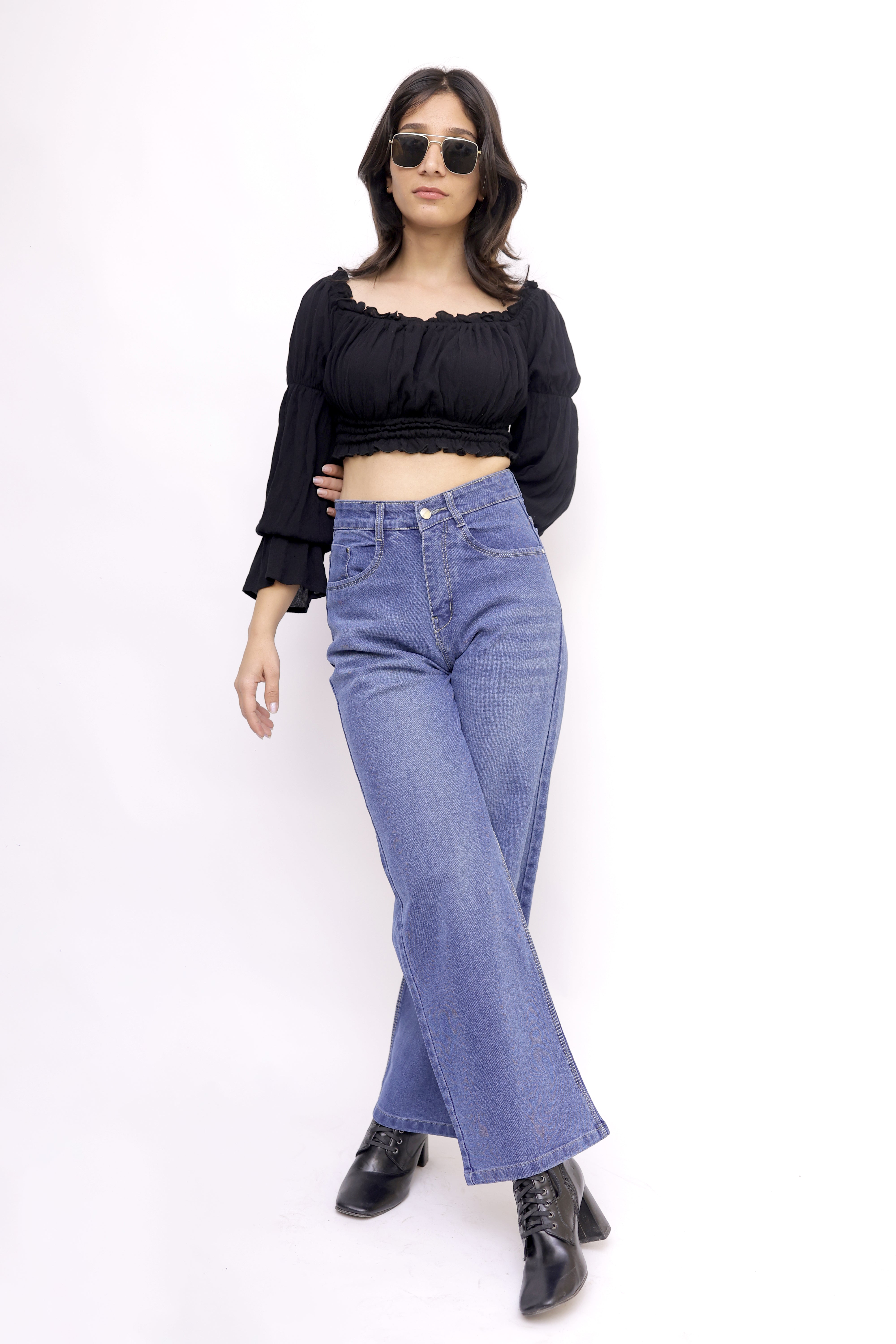 Signature Wide-Leg Denim