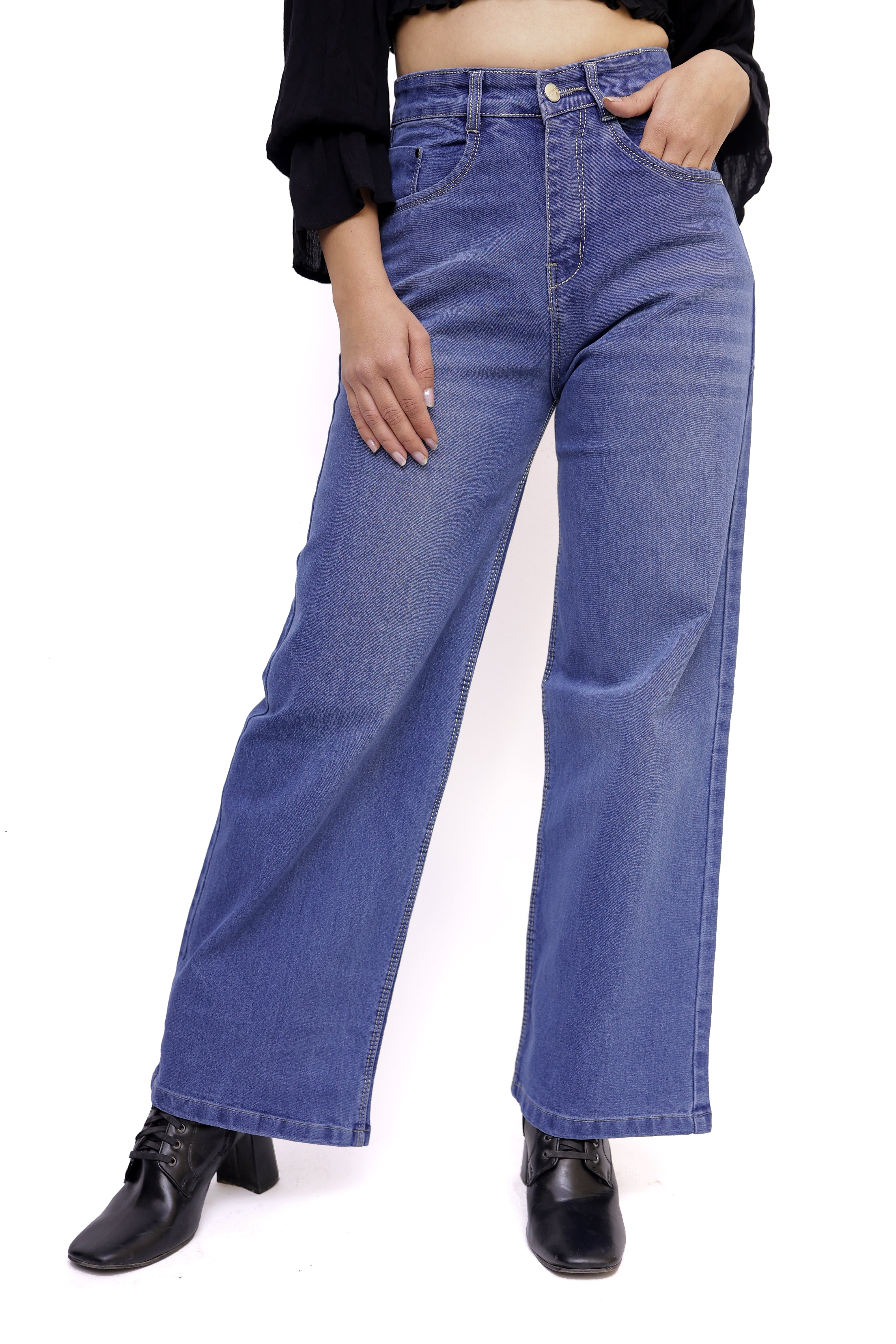 Signature Wide-Leg Denim