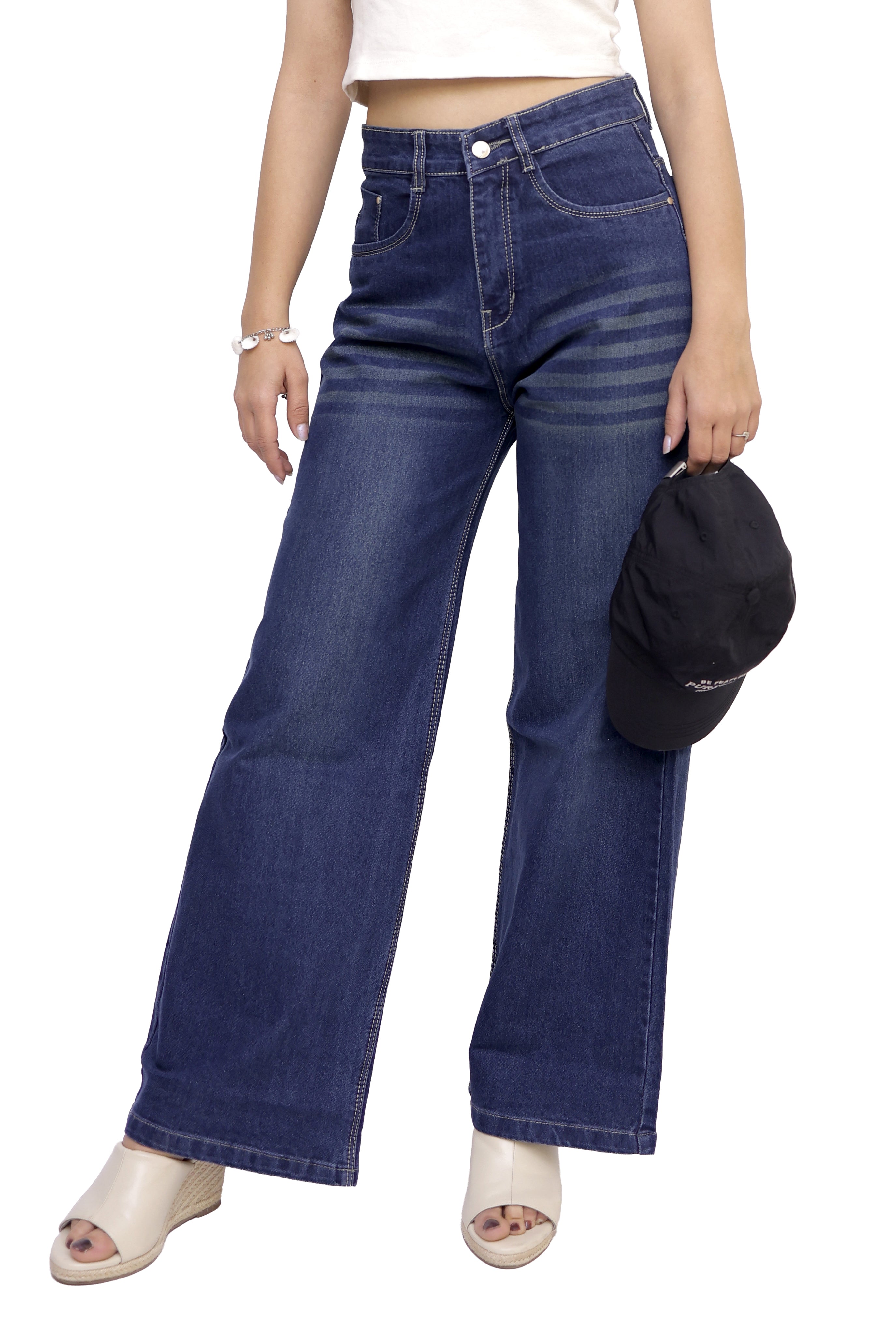 Elite High-Rise Wide-Leg Denim