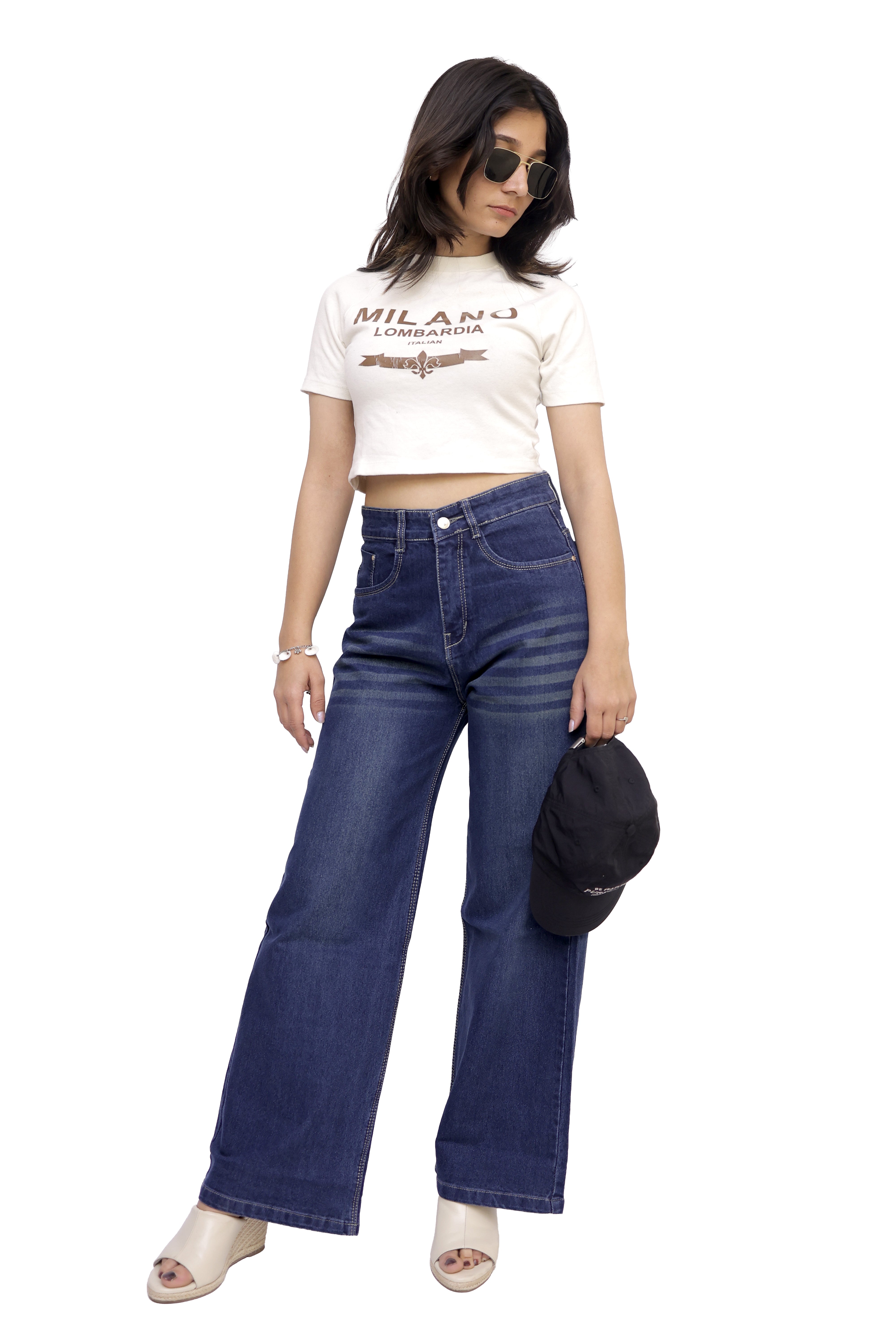 Elite High-Rise Wide-Leg Denim